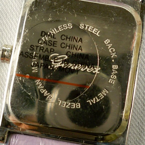 New Genevex Rhinestones Pastel Purple Band Watch - Picture 5 of 7